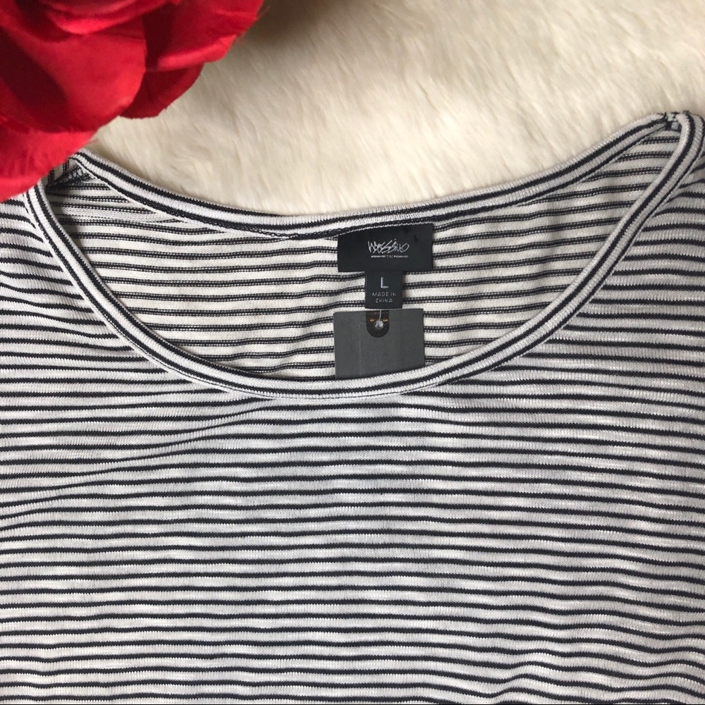 Mossimo Black White Striped Tunic - Picture 3 of 6